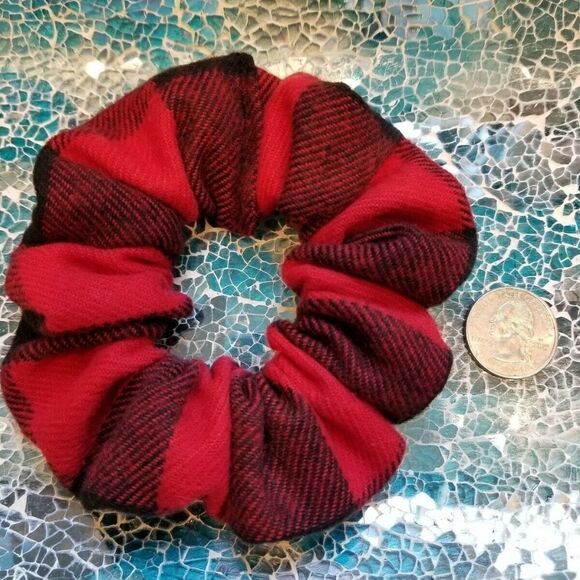 FLANNEL LUMBERJACK BUFFALO PLAID Hair Scrunchie - Picture 1 of 1